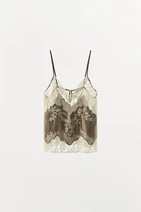 TOP LINGERIE DENTELLE ET FANTAISIE