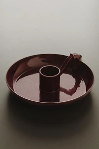 ROUND METAL CHRISTMAS CANDLESTICK