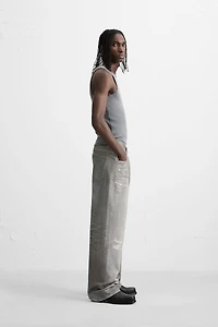 PRINTED BAGGY FIT JEANS