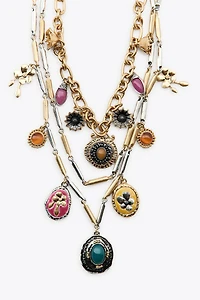 3-PACK OF COMBINED CHARM NECKLACES