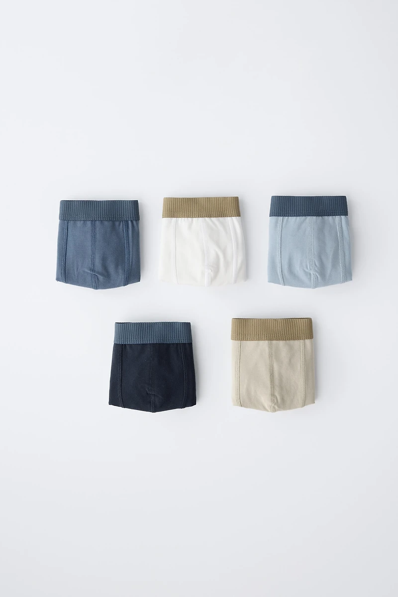 6-14 ANS/ LOT DE CINQ BOXERS UNIS