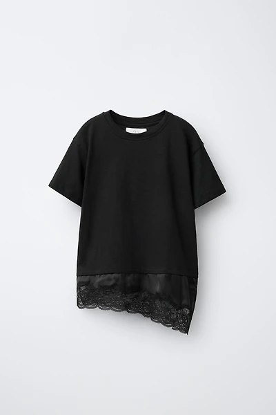 COMBINATION LACE T-SHIRT