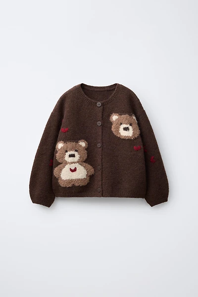 BEARS AND HEARTS CARDIGAN