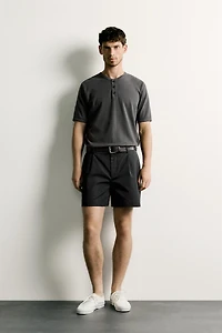KNIT HENLEY T-SHIRT