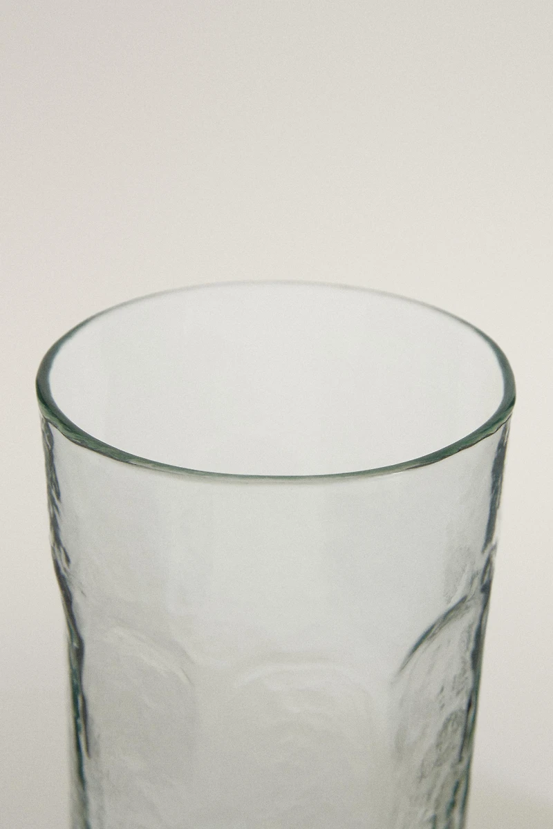 HAMMERED GLASS SOFT DRINK TUMBLER