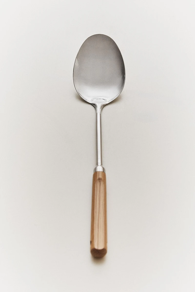 STEEL OAK WOOD SPOON