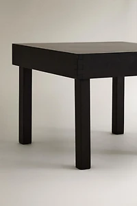 SIDE TABLE MADE OF WOOD AND LEATHER