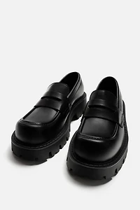THICK SOLE SADDLE LOAFERS
