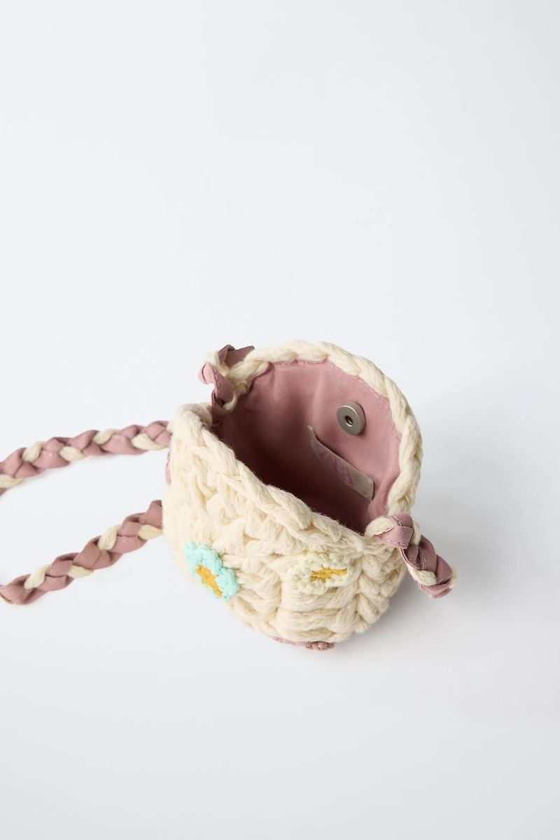 SAC BANDOULIÈRE EN CROCHET À FLEURS