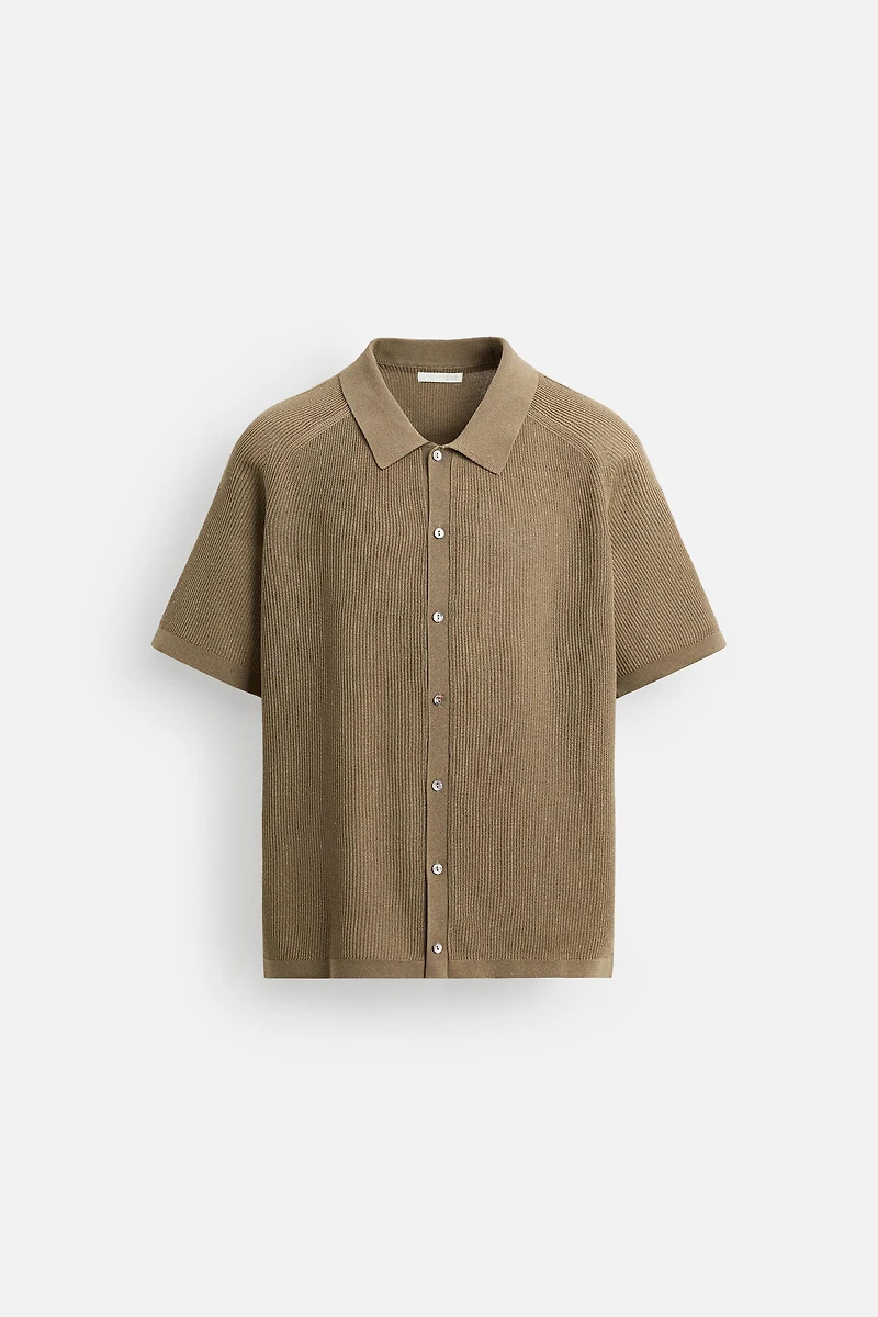RELAXED FIT KNIT SHIRT