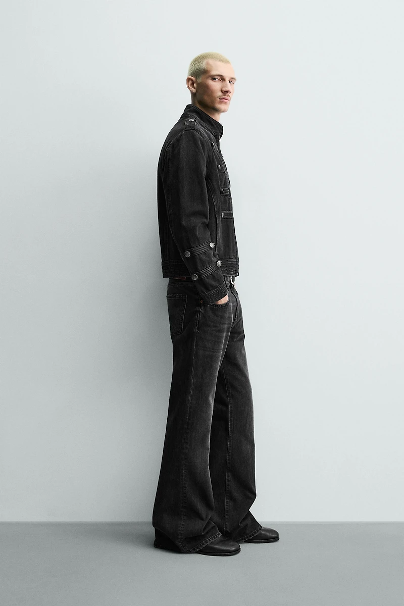 DENIM JACKET WITH FIREMAN CLASPS
