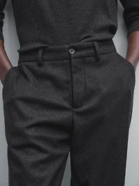 Wool blend suit trousers