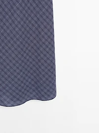 Long checked dress with back detail