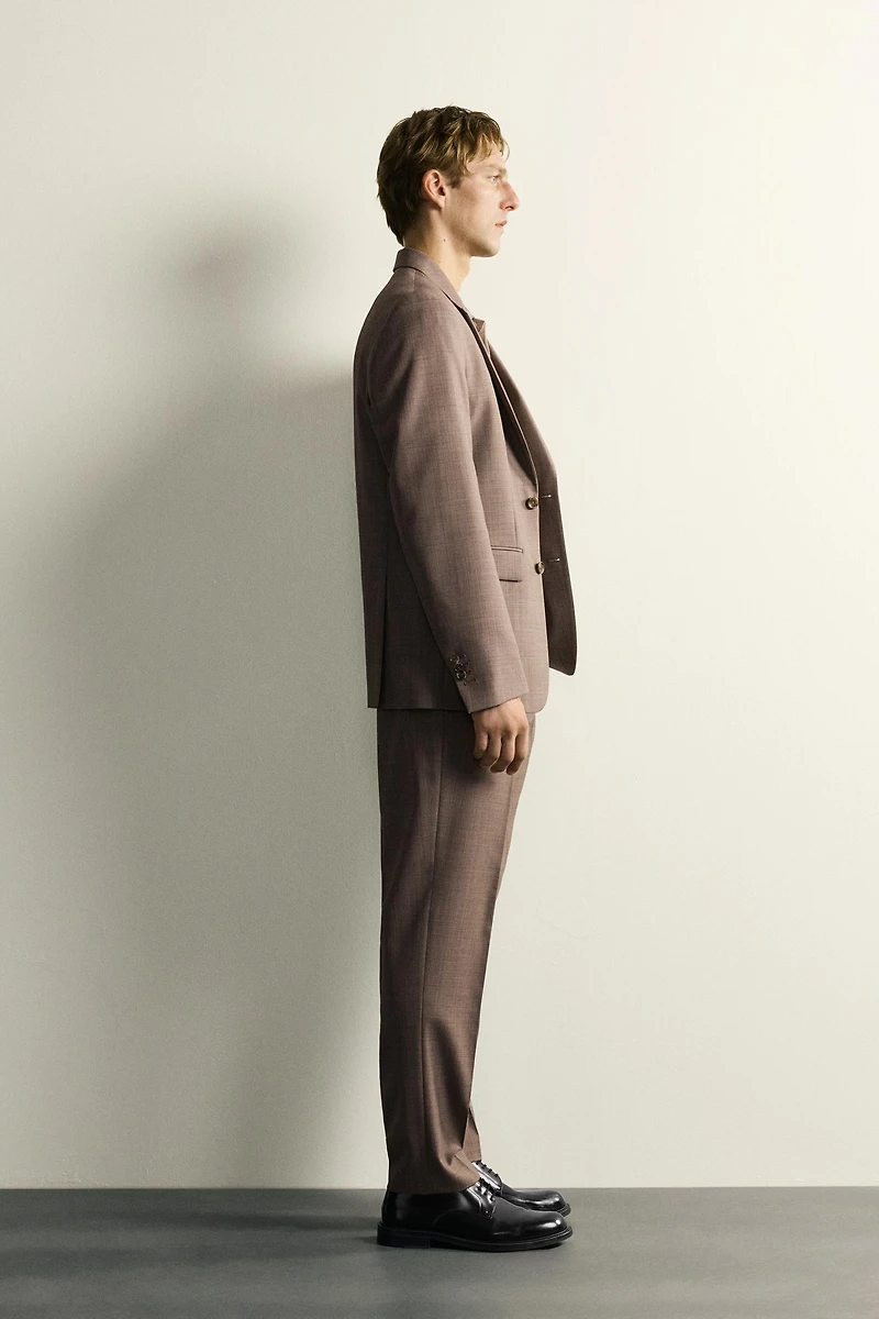 WOOL TEXTURED SUIT BLAZER