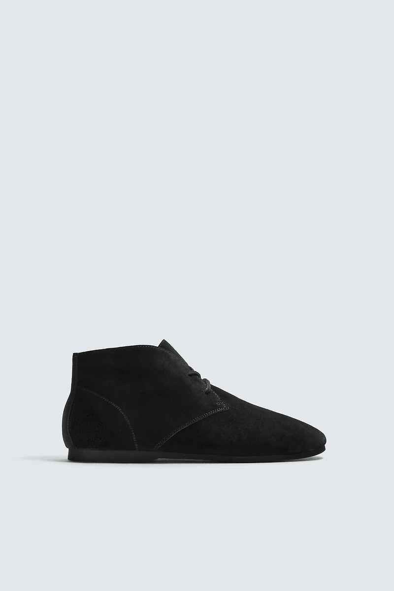 LEATHER BOOTS WITH VIBRAM® SOLE AARON LEVINE X ZARA