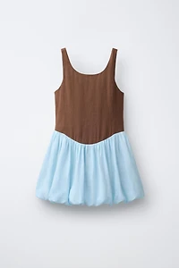 ROBE COLOR BLOCK 100% LIN