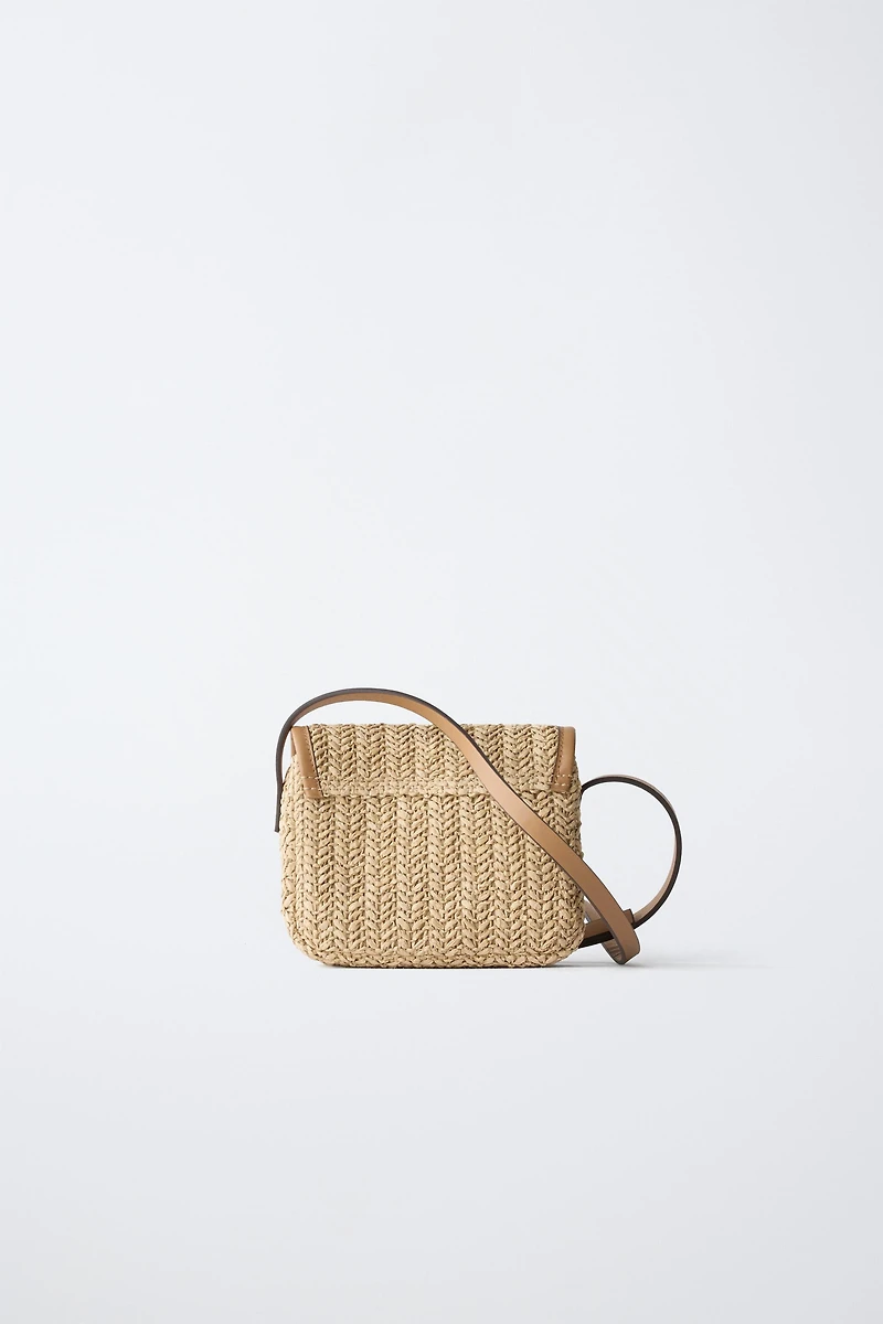 RAFFIA CHERRY CROSSBODY BAG