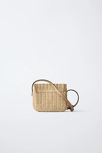 RAFFIA CHERRY CROSSBODY BAG
