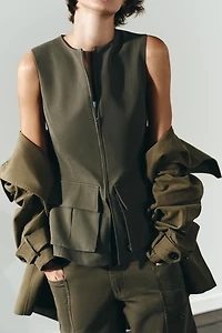 STRETCH COTTON POCKET TOP