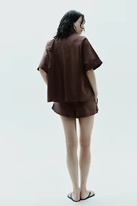 POPLIN MINI SHORTS