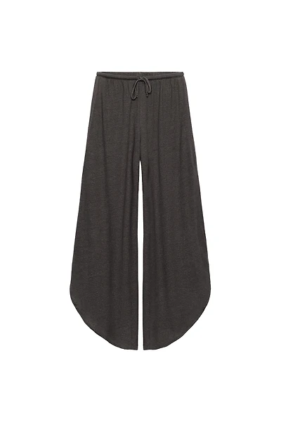 LINEN BLEND SLIT PANTS