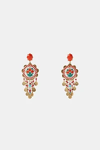 FLORAL STONE EARRINGS