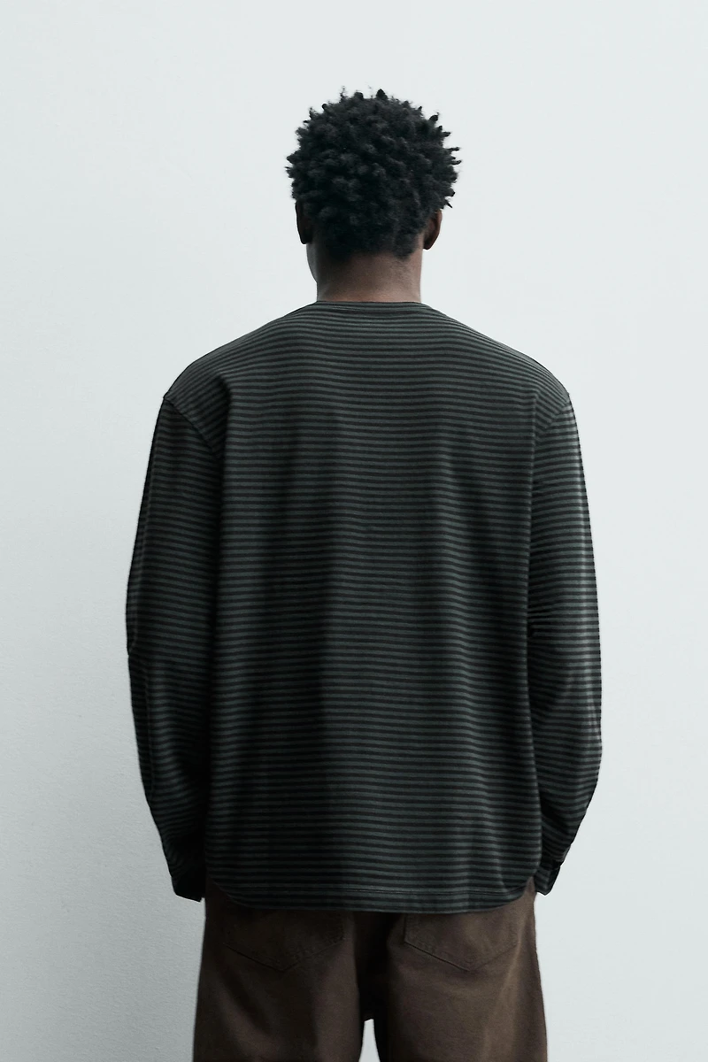 WASHED STRIPED T-SHIRT