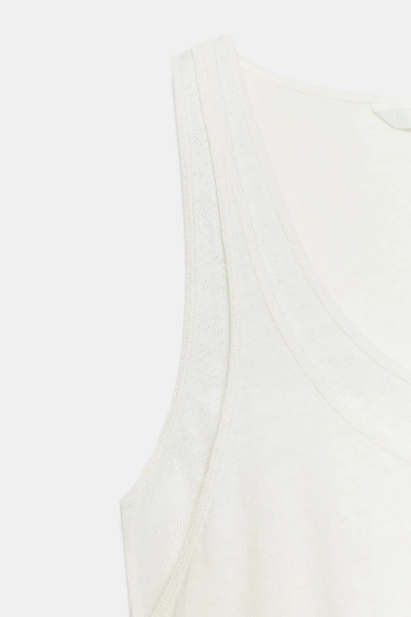 COTTON AND LINEN BLEND TOP