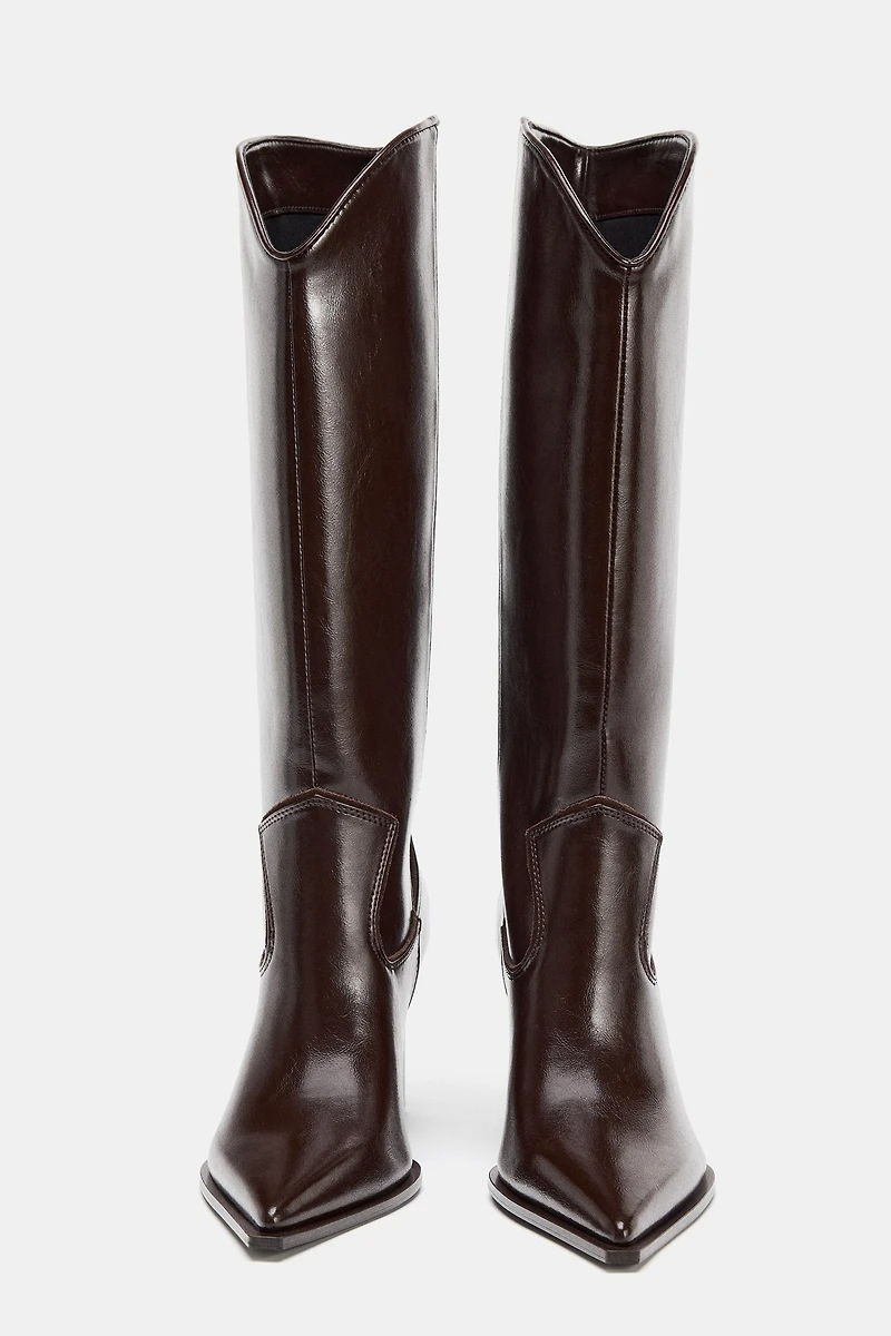 ASYMMETRIC SHAFT COWBOY BOOTS
