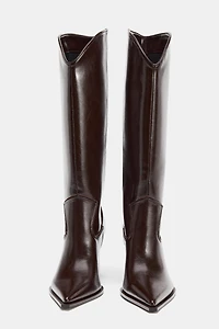 ASYMMETRIC SHAFT COWBOY BOOTS