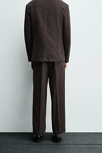 WASHED EFFECT SUIT PANTS