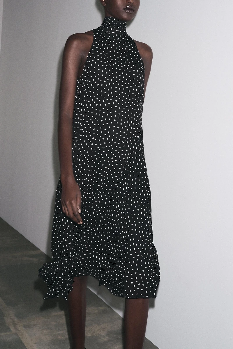 ZW COLLECTION HALTER POLKA DOT DRESS