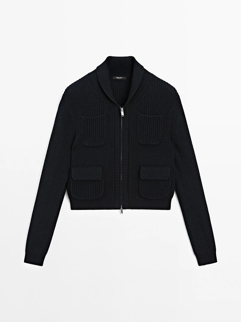 Cardigan en maille à fermeture Éclair