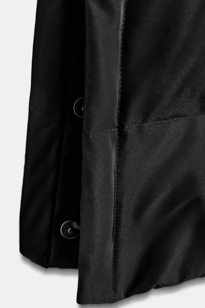 DOUDOUNE LONGUE À CAPUCHE DÉPERLANTE COUPE-VENT