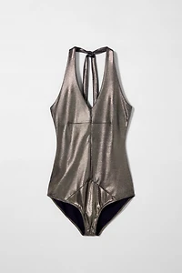 METALLIC HALTER BODYSUIT KATE MOSS X ZARA