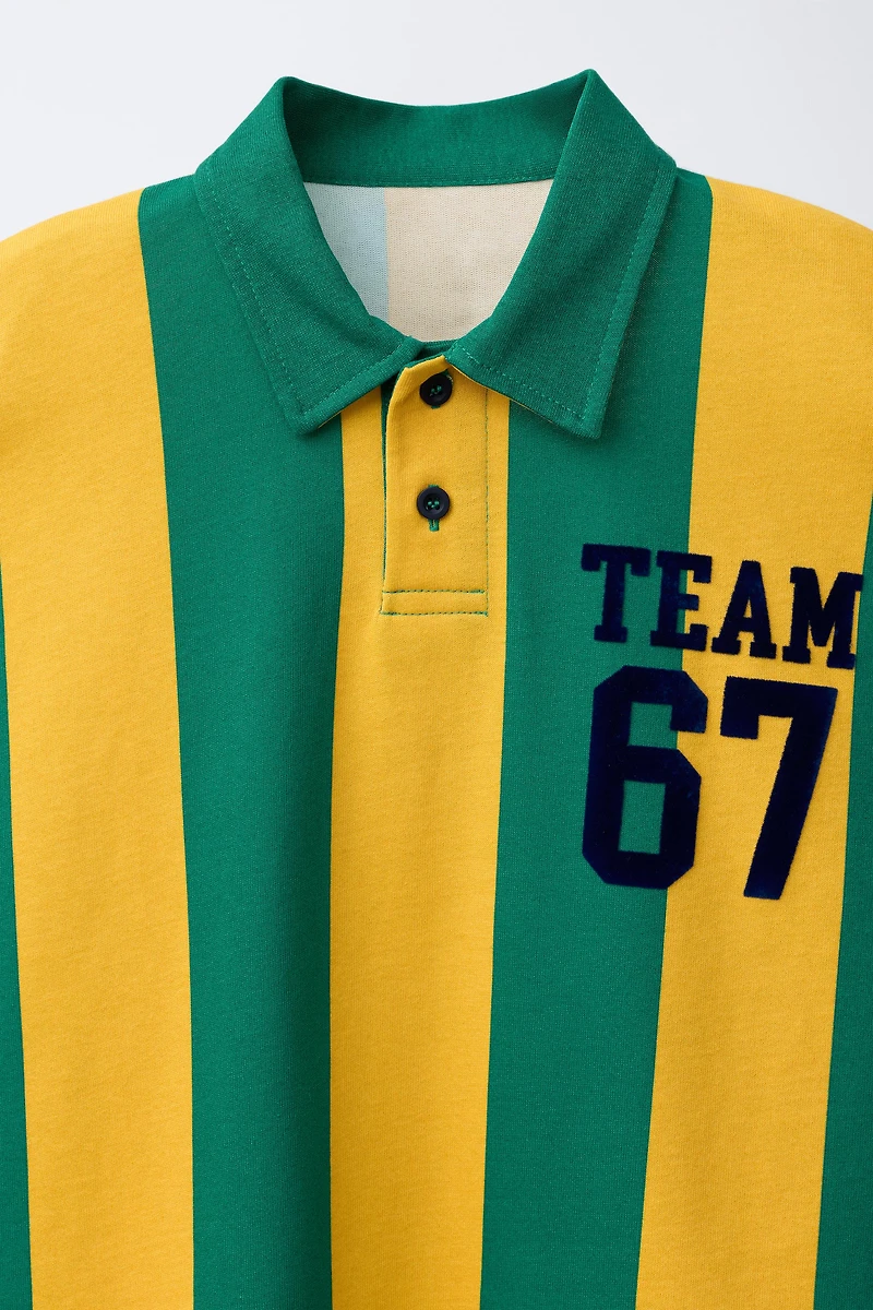 POLO À RAYURES TEAM SIX SEVEN
