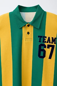 POLO À RAYURES TEAM SIX SEVEN