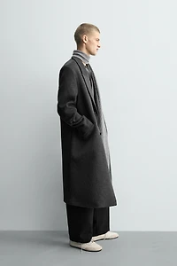 MANTEAU CROISÉ AVEC LAINE