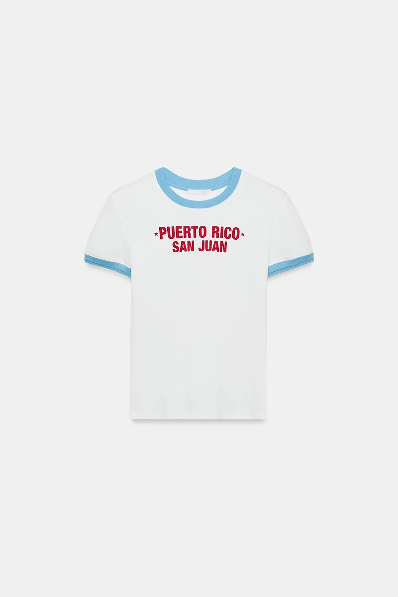 CONTRAST TEXT T-SHIRT