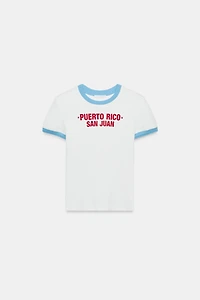 CONTRAST TEXT T-SHIRT