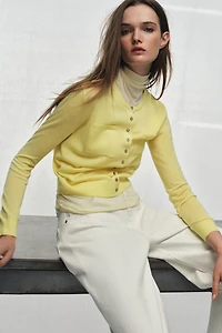 WOOL CARDIGAN WITH POCKETS