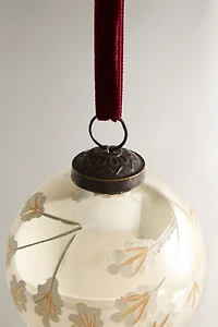 GOLD LEAF BALL CHRISTMAS TREE ORNAMENT