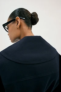 LINEN BLEND BELTED TRENCH JACKET