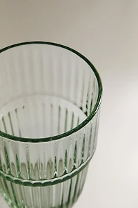 COLORED STRIPED GLASS TUMBLER