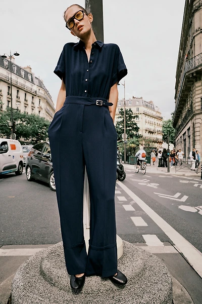 LONG CREPE JUMPSUIT