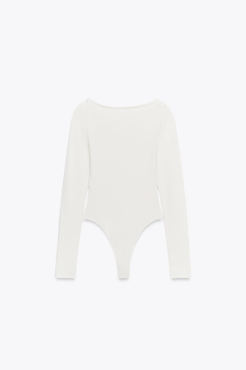 ASYMMETRIC LONG SLEEVE BODYSUIT