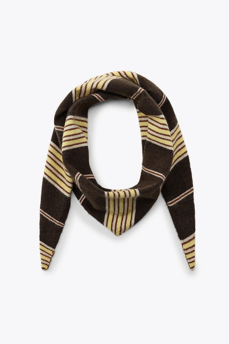 STRIPED KNIT BANDANA