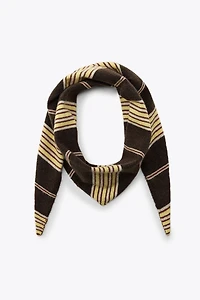 STRIPED KNIT BANDANA