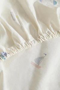 KIDS' COTTON FITTED SHEET BOATS