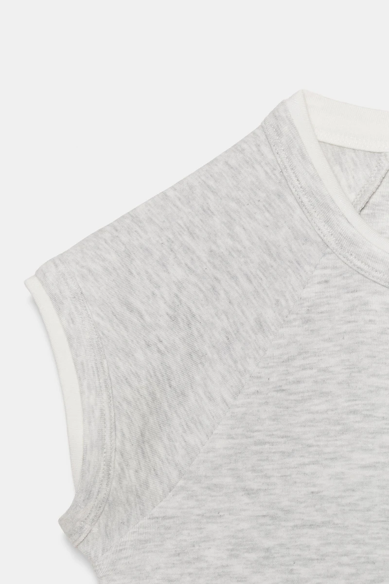 DOUBLE SHORT SLEEVE EFFECT T-SHIRT